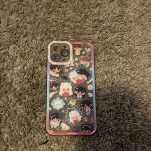 Pink Protective iPhone Case with Anime Design